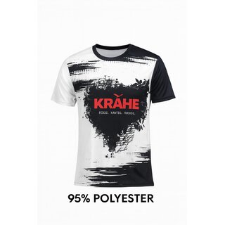 T-Shirt Herz Krhe schwarz-wei